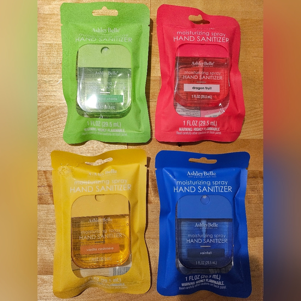 4pc Ashley Belle Moisturizing Spray Hand Sanitizers